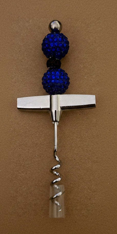Beaded twisted wine corkscrew