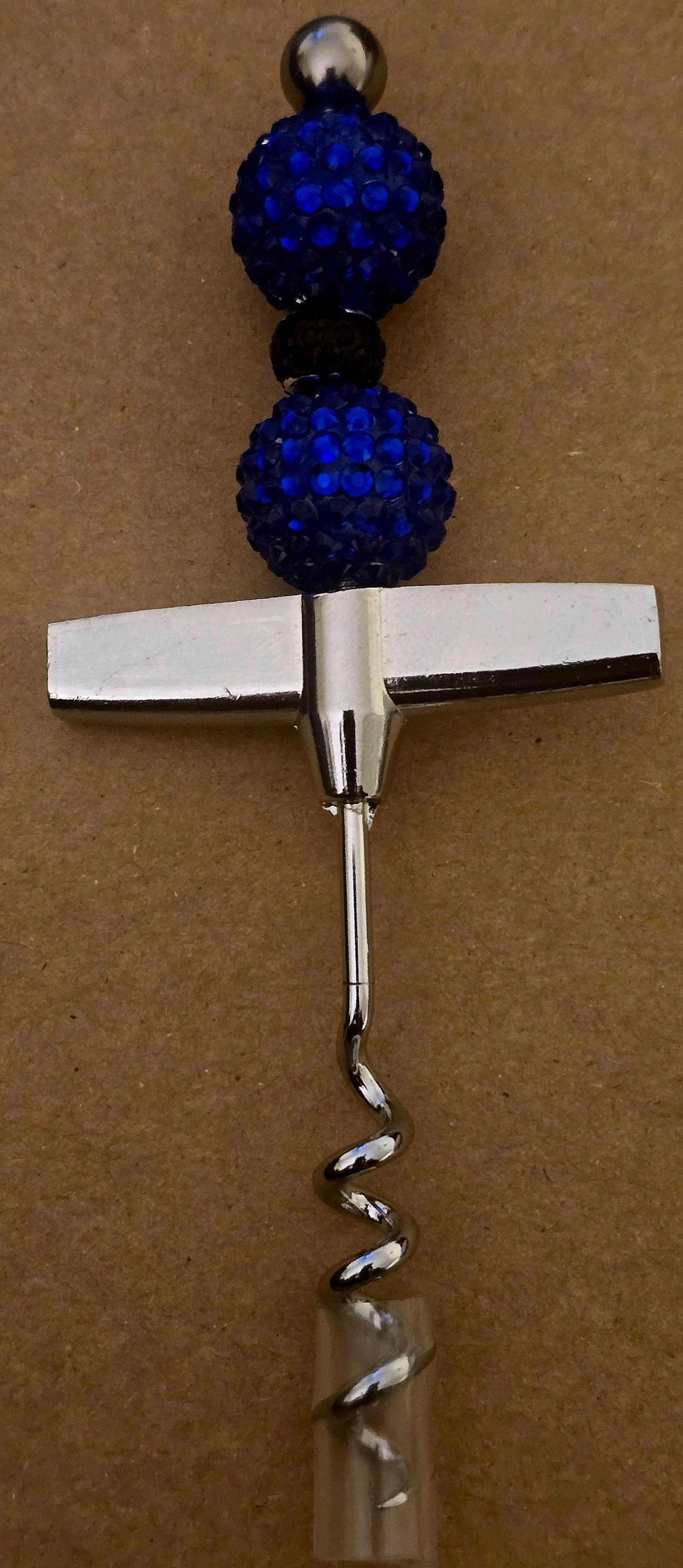 Beaded twisted wine corkscrew
