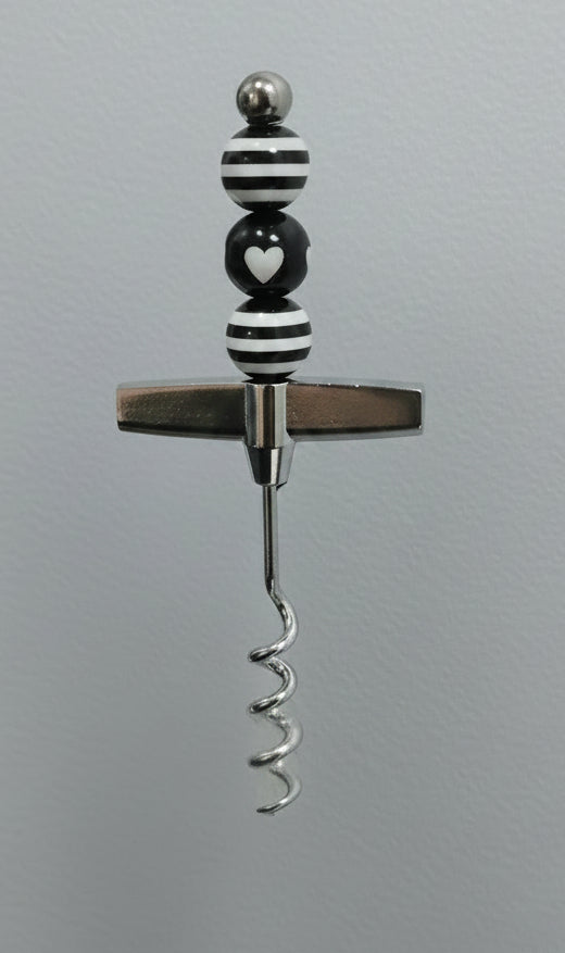 Beaded twisted wine corkscrew